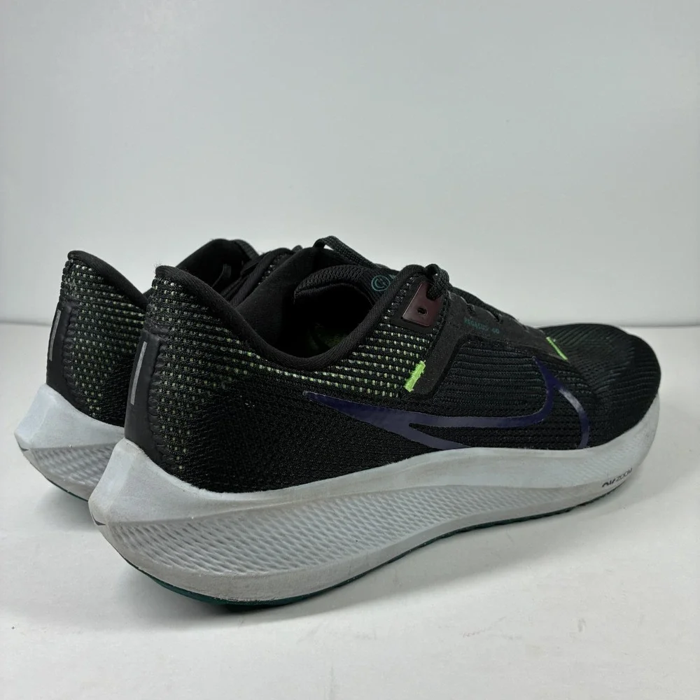 Nike Air Zoom Pegasus 40 Men's US 13 Black Purple Ink Running Shoes DV3853-005